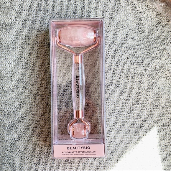 NEW Beauty bio Contouring + de-puffing rose quartz roller - Picture 3 of 4